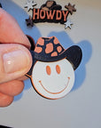 Set of 4 3D Print Western Cowboy Yeehaw Howdy Hat Pins Made in America