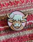3d Western Cowgirl Cowboy Highland Cow Theme - Necklace, Purse Charm, Earrings, Keychain, Magnet