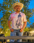 Baha Ranch Retro Pop Western Trail Ride Polo Shirt