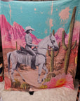Desert Cowgirl Throw Blanket 60" x 80" Made in USA