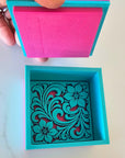 Baha Ranch 3D Tooled Gift Box - choice of colors and sizes