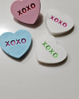 3d Printed Candy Conversation Heart Pins or Earrings Made in America