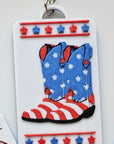 Patriotic Keychain - choice of styles - 3D Print USA - Made in America