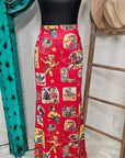 Baha Ranch Vintage Cowgirl Collage Western Maxi Skirt