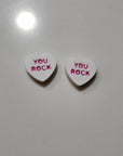 3d Printed Candy Conversation Heart Pins or Earrings Made in America