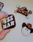 Set of 4 3D Print Western Cowboy Yeehaw Howdy Hat Pins Made in America