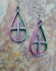 3D Print Christian Cross Faith Earrings Made in America