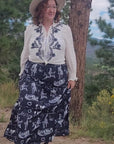 Baha Ranch Ranch Life Western Tiered Prairie Maxi Skirt