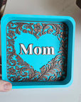 Baha Ranch 3d Print Western Longhorn Cowboy Cowgirl Accessory Tooled Tray