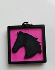 3D Print Picture Necklace on Deerskin Leather Western Cowboy Horse Hat Boot Made in America