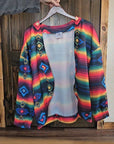 Baha Ranch Colores de Mexico Serape Drop Shoulder Cardigan