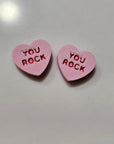 3d Printed Candy Conversation Heart Pins or Earrings Made in America