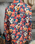 Baha Ranch Colores De Mexico Roses & Guitars Floral Blazer