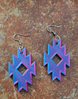 3D Print Southwestern Aztec Boho Earrings Choice of Colors Made in America