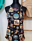 Baha Ranch Vintage Cowboy Collage Tank Top