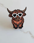Bag of 25 -Boutique 3d Printed Package Inserts Cool Highland Brown Cow Made in America