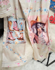 Baha Ranch Danilo Painted Cowgirl Satin Long Pajamas