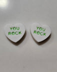 3d Printed Candy Conversation Heart Pins or Earrings Made in America