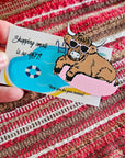 Bag of 25 -Boutique 3d Printed Package Inserts Hot Highland Cow Made in America