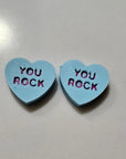 3d Printed Candy Conversation Heart Pins or Earrings Made in America