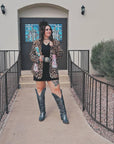 Baha Ranch Retro Pop Western Wild West Leopard Blazer