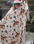 Rodeo Cowboy Throw Blanket Ultra-Soft Micro Fleece Blanket 60" x 80" Made in America
