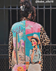 Baha Ranch Retro Pop Western Wild West Leopard Blazer