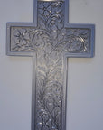 Baha Ranch 3D Faith Tooled Wall Cross or Keychain/Purse Charm Made in America