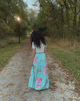 Baha Ranch Retro Pop Western Prairie Maxi Skirt