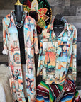 Colores de Mexico Pictures of the Southwest Button-Up Long Sleeve Shirt Dress Duster