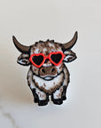 3d Printed Cool Highland Cow Magnet Made in America