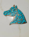 Baha Ranch Year of the Horse Tooled 3d Print Bookmark Keychain Hatpin Magnet Purse Charm Made in America