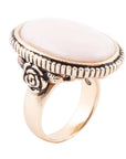 Rosie Pink Opal and Golden Bronze Ring