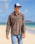 Waimea Overshirt Brown Charcoal Palaka