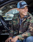 Camo Surplus Overshirt In Soft Cotton Garment Washed