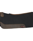 HILASON Western Wool Felt Horse Saddle Pad W/ Distressed Wear Leather | for Horses