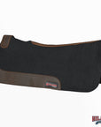 HILASON Western Wool Felt Horse Saddle Pad W/ Distressed Wear Leather | for Horses
