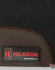 HILASON Western Wool Felt Horse Saddle Pad W/ Distressed Wear Leather | for Horses