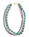 Scarsdale Multi Stone Colorful Statement Necklace