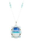 Scenic Beach Blue Larimar and Sterling Silver Pendant Necklace