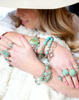 Sharp Blue Turquoise and Sterling Silver Cuff Bracelet