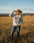 She Loves Jesus & America Sweatshirt