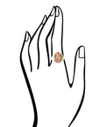 Signet Orange Sponge Coral and Golden Circle Ring
