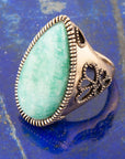 Soledad Blue Amazonite Golden Bronze Ring