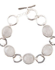 Splender Grey Quartz Sterling Link Bracelet