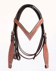 COMFYTACK Western Leather Horse Headstall Tack Tan