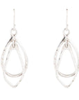 Swirled Sterling Silver Drop Earrings