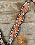 Floral Tooled Buckstitch Breastcollar