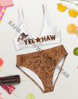 Yeehaw Tooled Leather Print Bikini