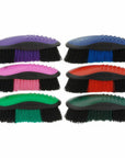 Tough 1 Horse Tack Great Grip Brush W/ Stiff Bristles Rubber Grip Purple